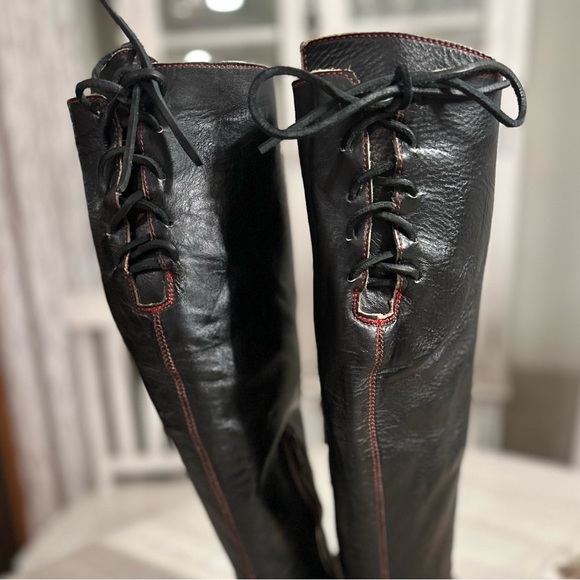 Bed Stü Black Manchester Lace-up Ankle-zip Boots EUC Size 8.5 fits like 9! - Picture 6 of 11